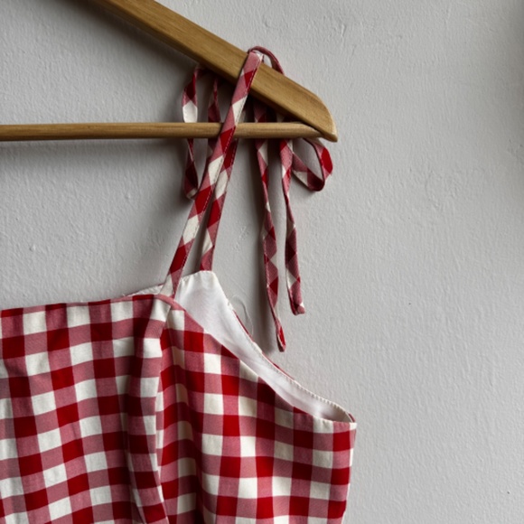 CIDER Gingham Bustier Top with Bows - Medium - Picture 2 of 6